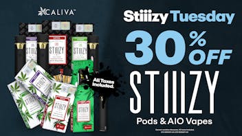 Caliva Delivery - Morgan Hill / Gilroy Stiiizy 30% Off Pods and AIO Vapes