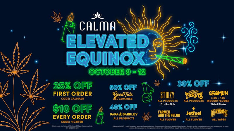 Calma - Hollywood Dispensary 25% Off 1st | $10 Off All Orders