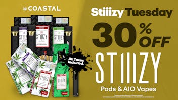 Coastal Dispensary SB 30% Off Stiiizy Vapes and Daily Deals