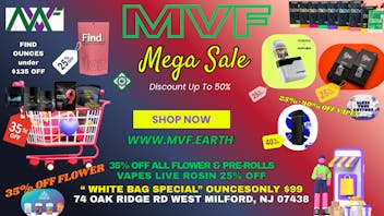 Mountain View Farmacy 35% OFF FLOWER/PREROLLS,$99OUNCES,40% OFF 2G BRIQS