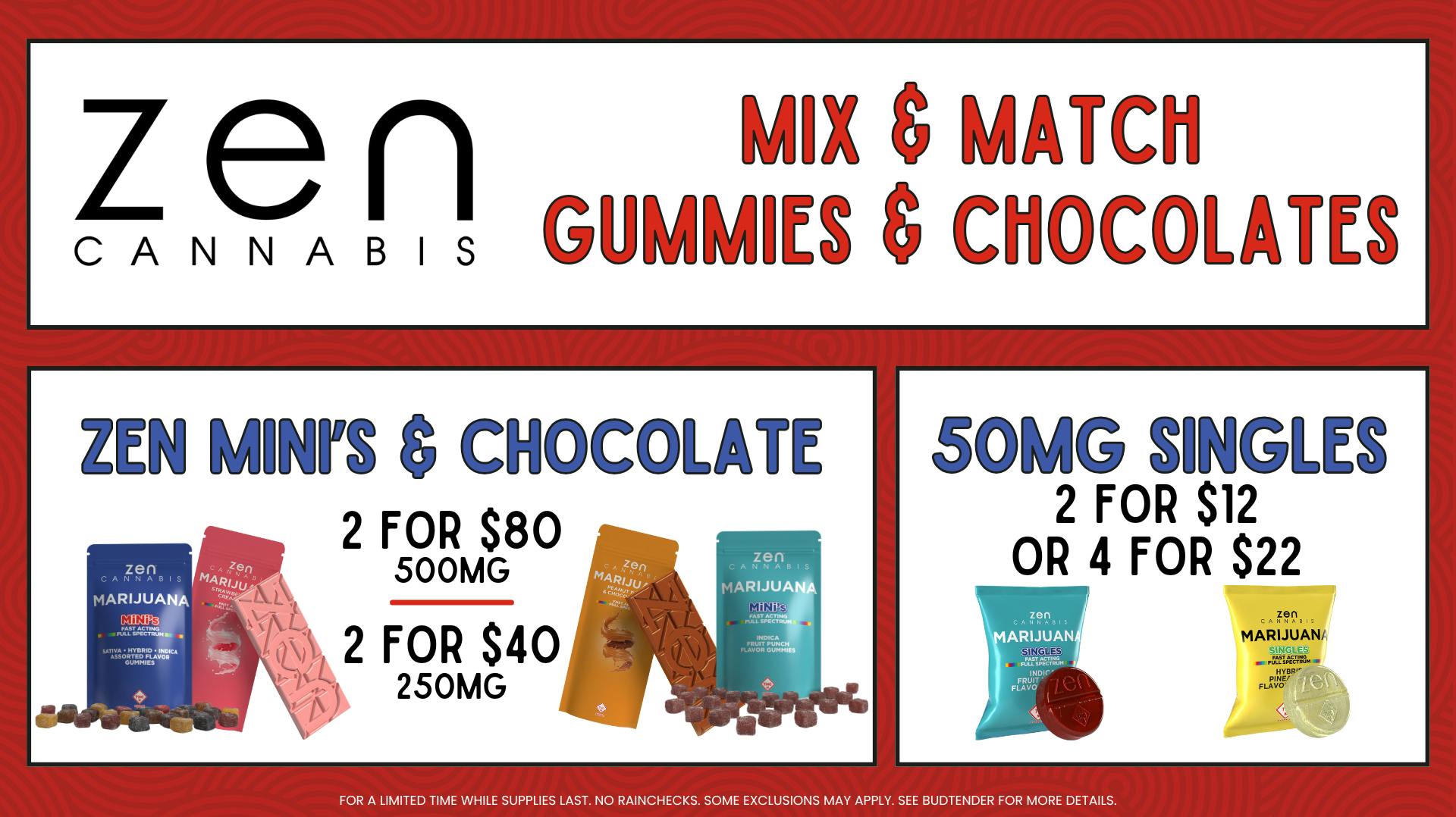 Flora Farms - Stateline 2 for $40 Zen 250mg Gummies & Chocolates