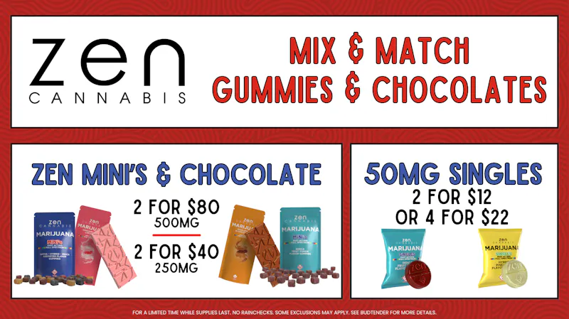 Flora Farms - Stateline 2 for $40 Zen 250mg Gummies & Chocolates