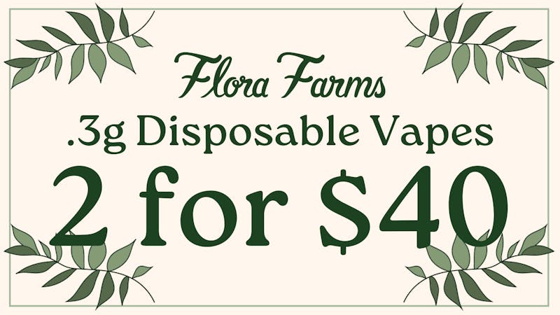 Flora Farms - Springfield 2 for $40 Flora Farms .3g Disposable Vapes