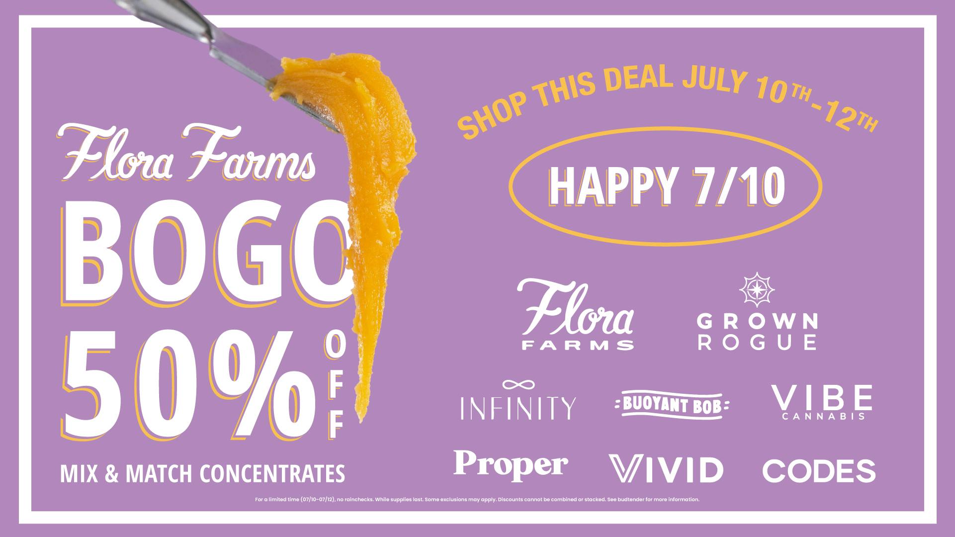 Flora Farms - Springfield BOGO 50% off Select Concentrates