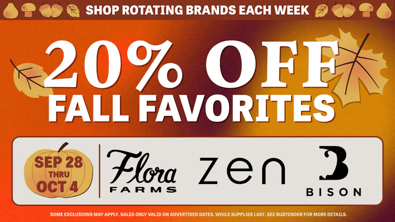 Flora Farms - Stateline 20% off Flora Farms, Zen, Bison (Excludes 14g)