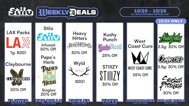 Stilo Supply Up to 50% Off: STIIIZY, Wyld, Stilo + MORE! 💨