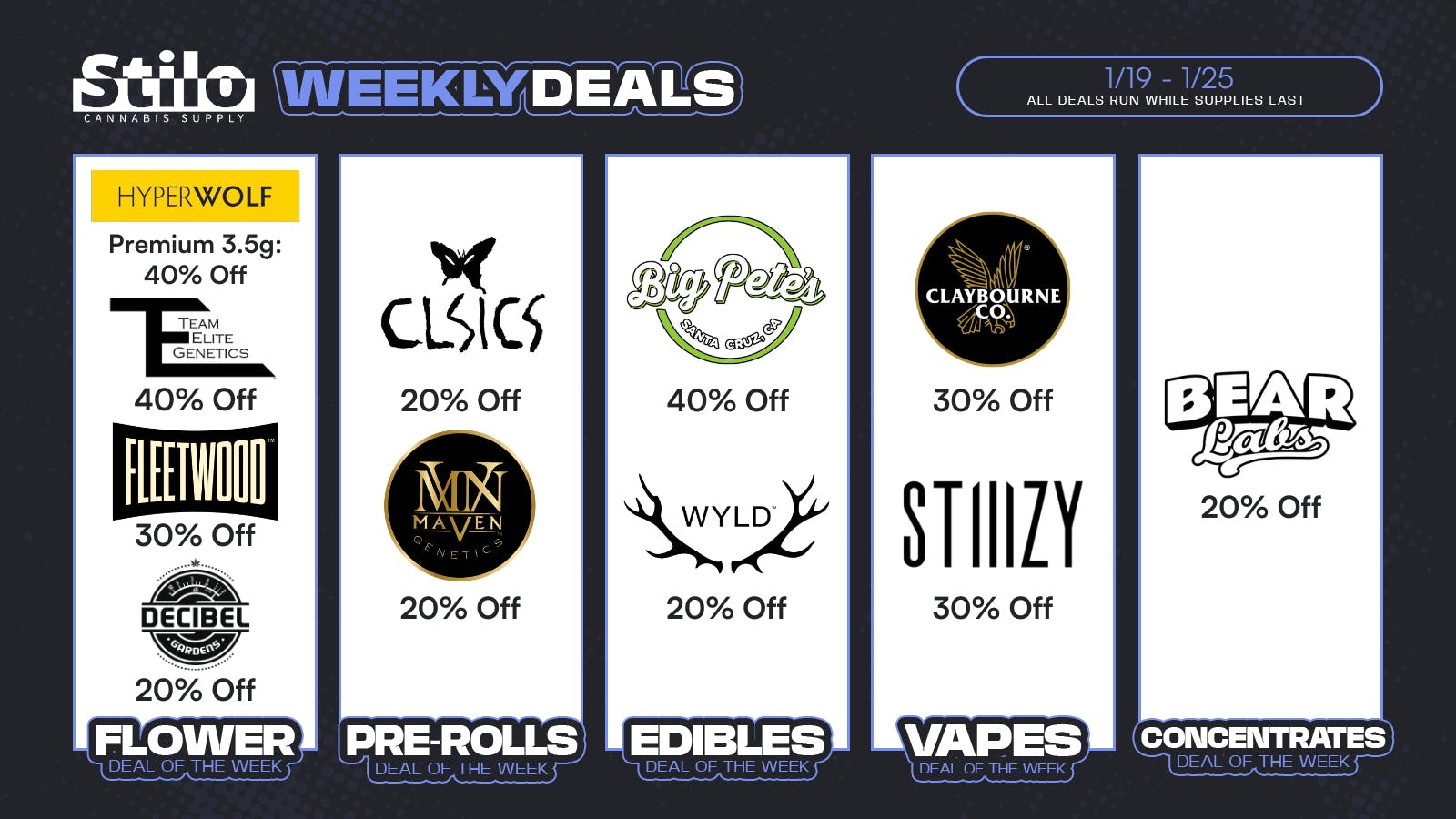 Stilo Supply Up to 40% Off: Wyld, CLSICS, Fleetwood + MORE! 💎