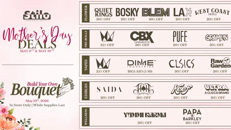 Stilo Supply Up to 30% OFF: Mother's Day DEALS 💐