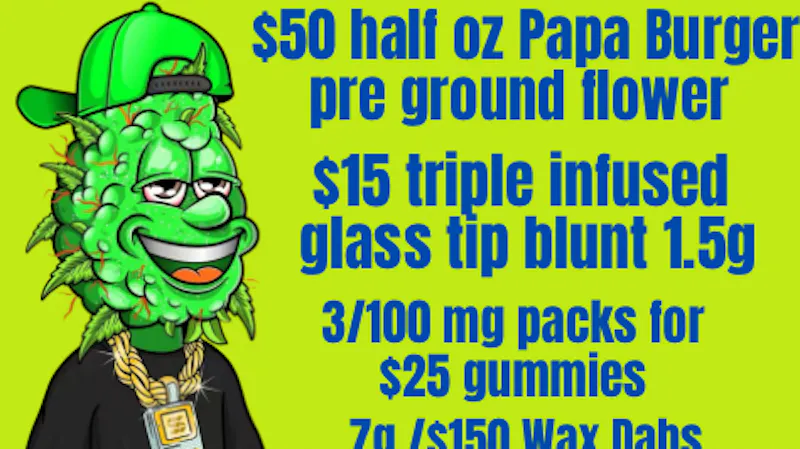 SupHerb Dispensary $50 half oz papa burger