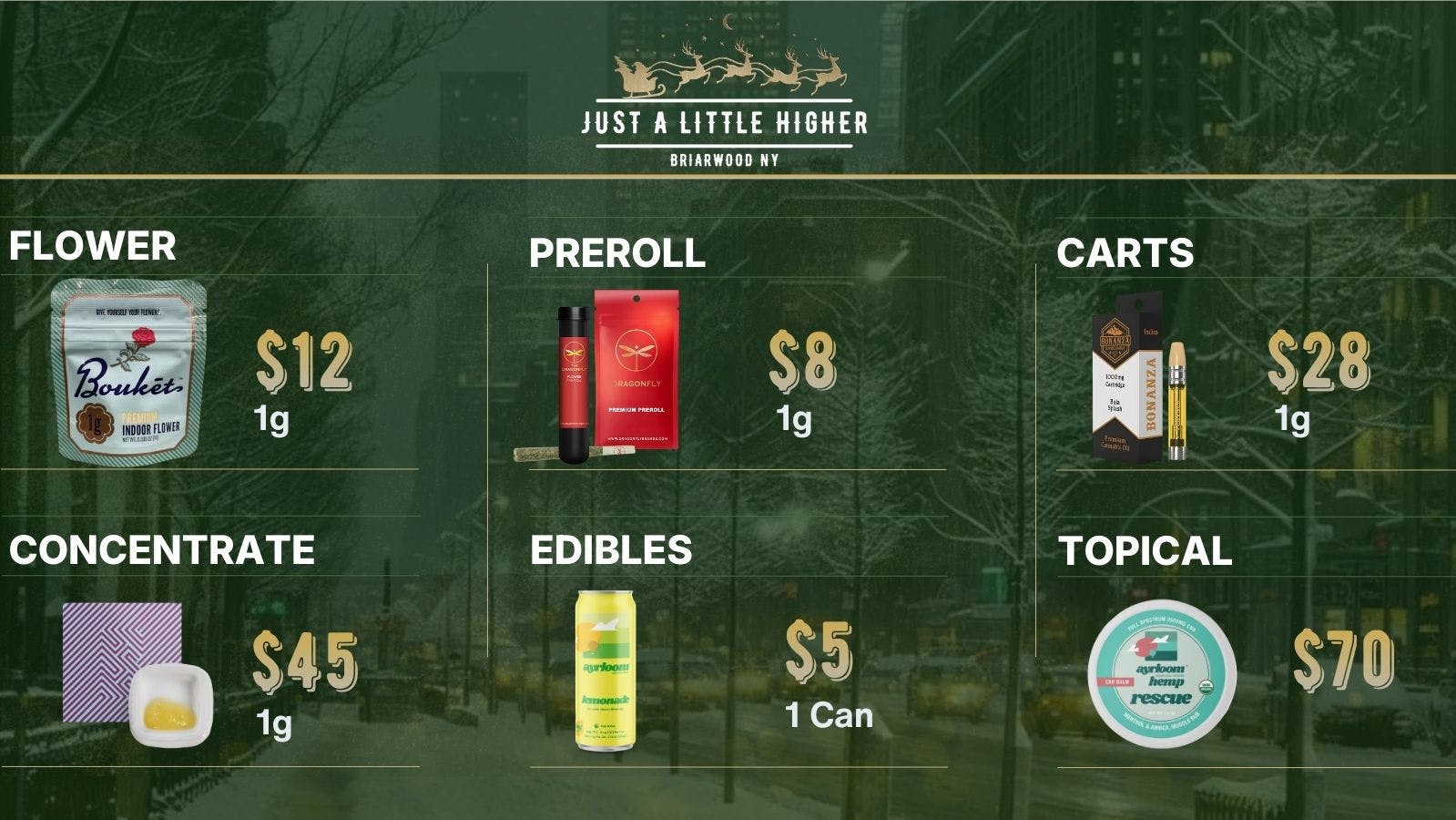 Just A Little Higher - Briarwood, Queens Holiday High Savings - Christmas Specials! 🎁🎅