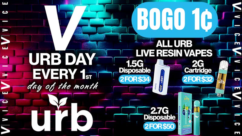 VICE Cannabis 🚨BOGO 1¢ URB LIVE RESIN VAPES🤑