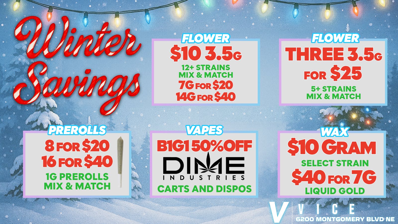 VICE Cannabis 🚨3 Indoor 8ths $25🍃2 Dime Vapes $60🎁