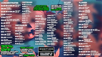Exotics Cannabis - Saginaw 🔥 100+ INSANE DEALS LIVE NOW!