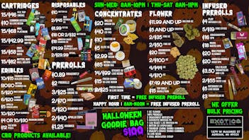 Exotics Cannabis - Adrian - NOW OPEN! 🔥 Weekend Blowout | 60+ Deals + 🎃 GRAB BAG!