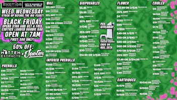 Exotics Cannabis - Adrian - NOW OPEN! WEED WEDNESDAY! STOCK UP BEFORE THE BIG FEAST!