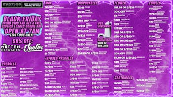 Exotics Cannabis - Adrian - NOW OPEN! PS5 GIVEAWAY! | 50% OFF JEETER & MITTEN EXTRACTS