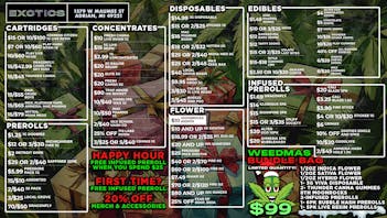Exotics Cannabis - Adrian - NOW OPEN! WEEDMAS BUNDLE BAG FOR $99
