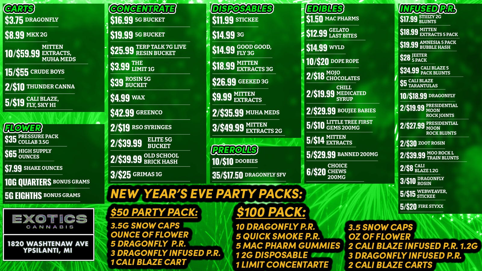 Exotics Cannabis - Ypsilanti New Years Best Deals + Ypsilanti's Best Deals
