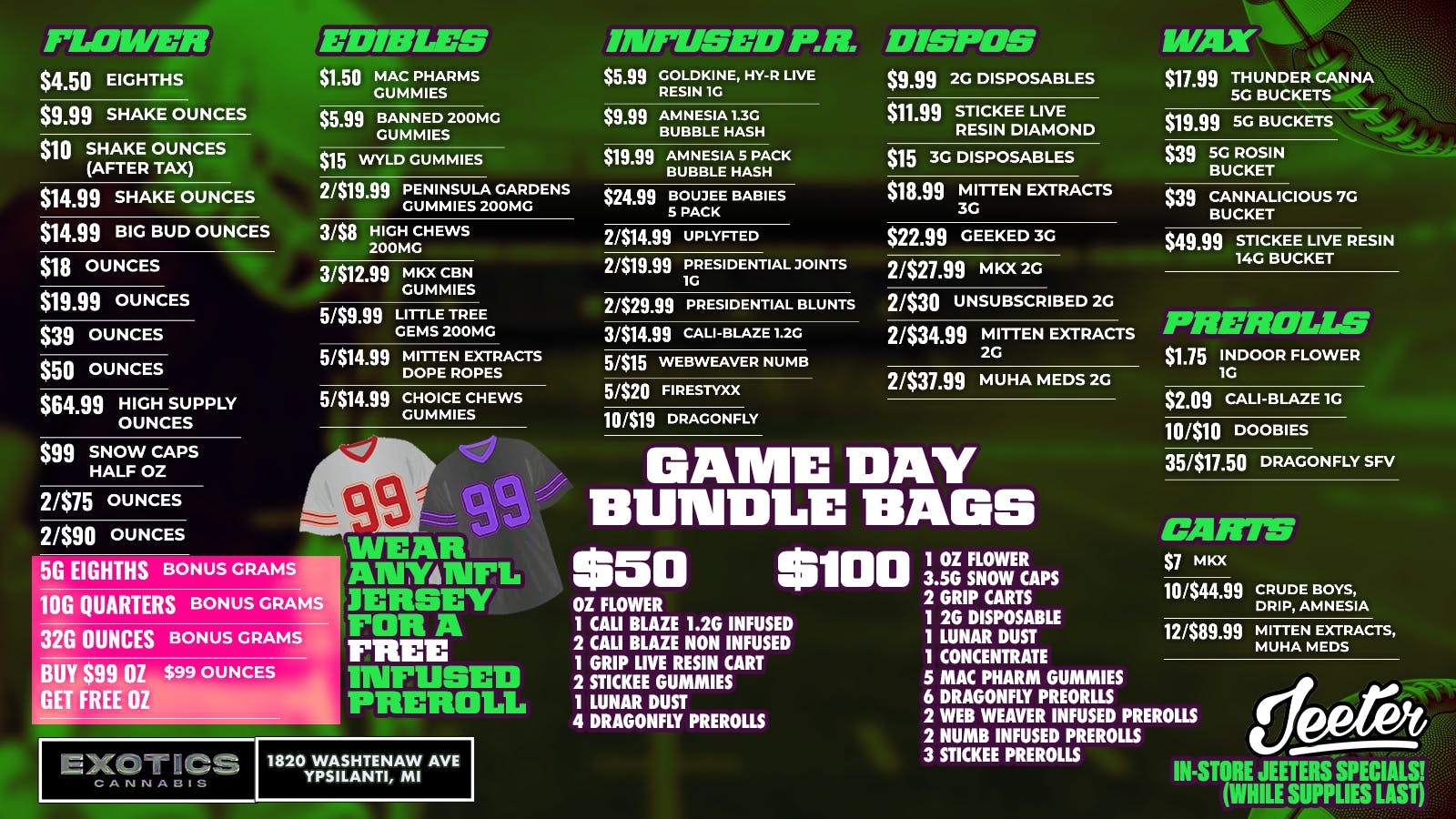 Exotics Cannabis - Ypsilanti Warm up with Ypsilanti's Best Deals