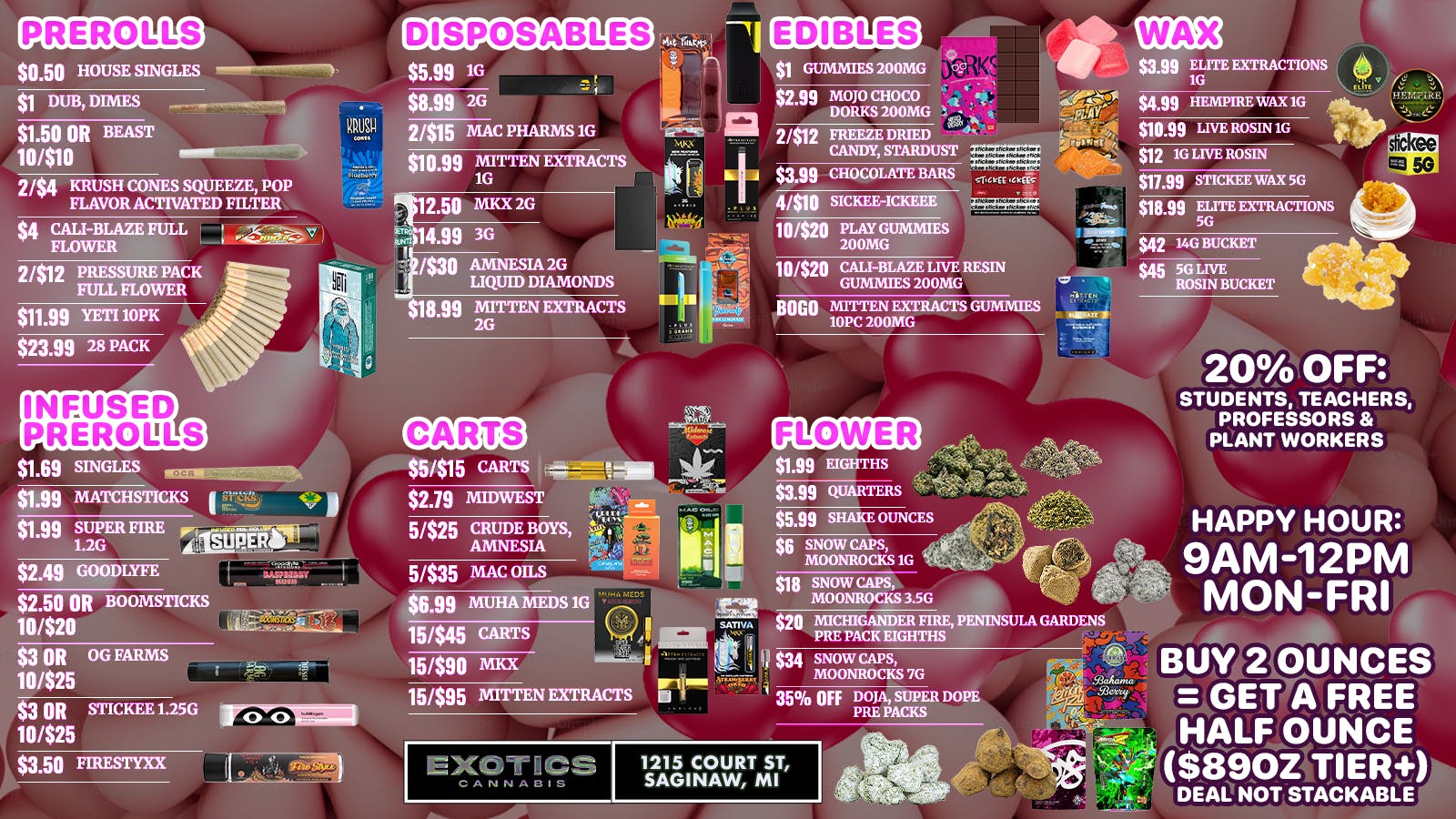 Exotics Cannabis - Saginaw COME SHOP🏆 SAGINAW'S #1 DEALS 🏆 EXOTICS CANNABIS