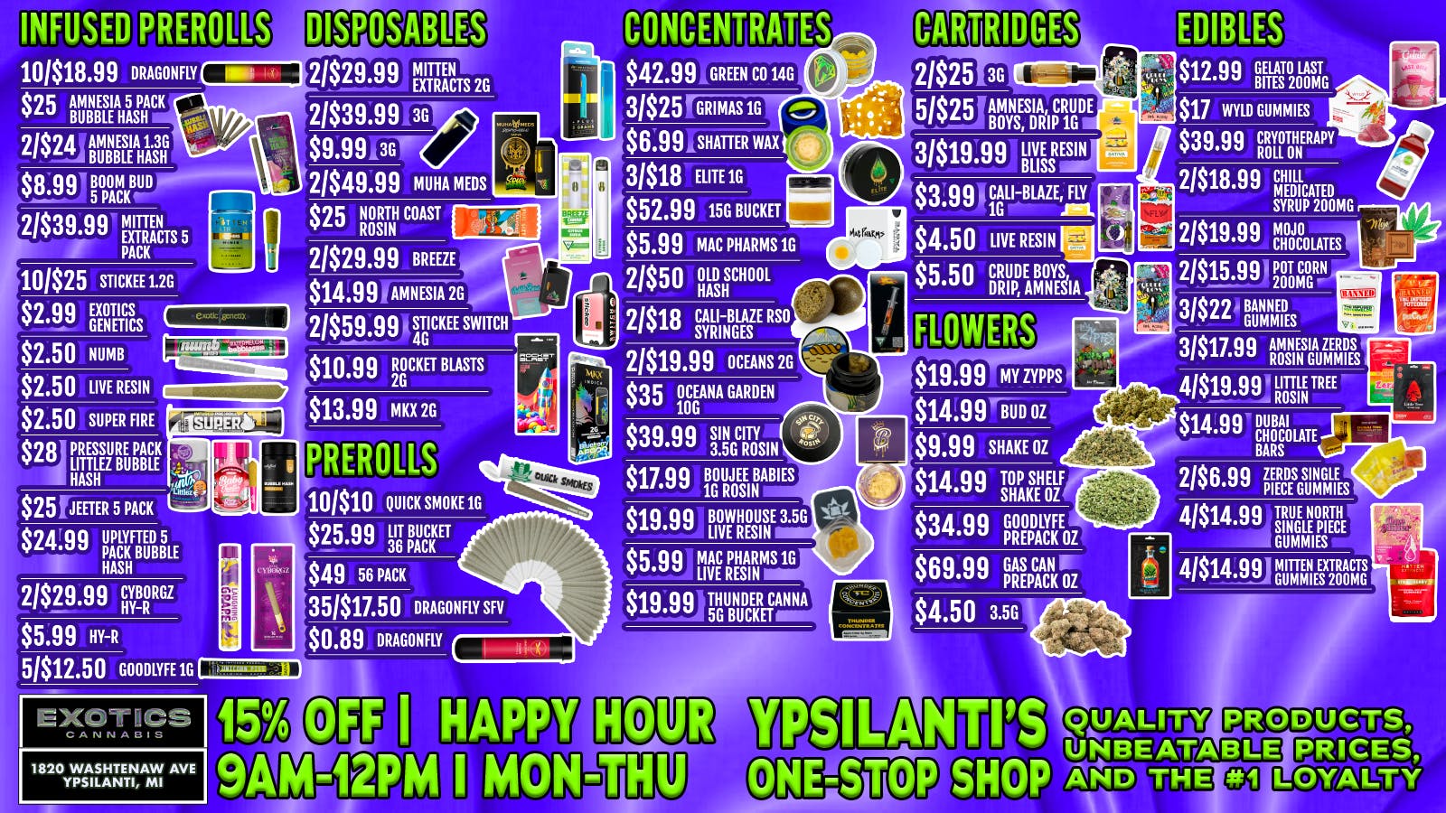 Exotics Cannabis - Ypsilanti DEALS ARE IN FULL BLOOM AT EXOTICS