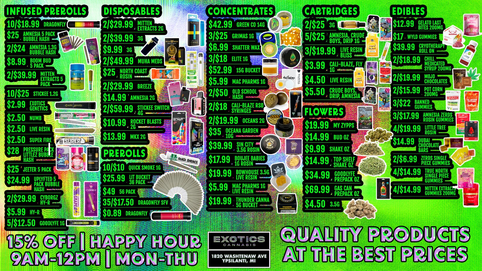 Exotics Cannabis - Ypsilanti DEALS ARE IN FULL BLOOM AT EXOTICS