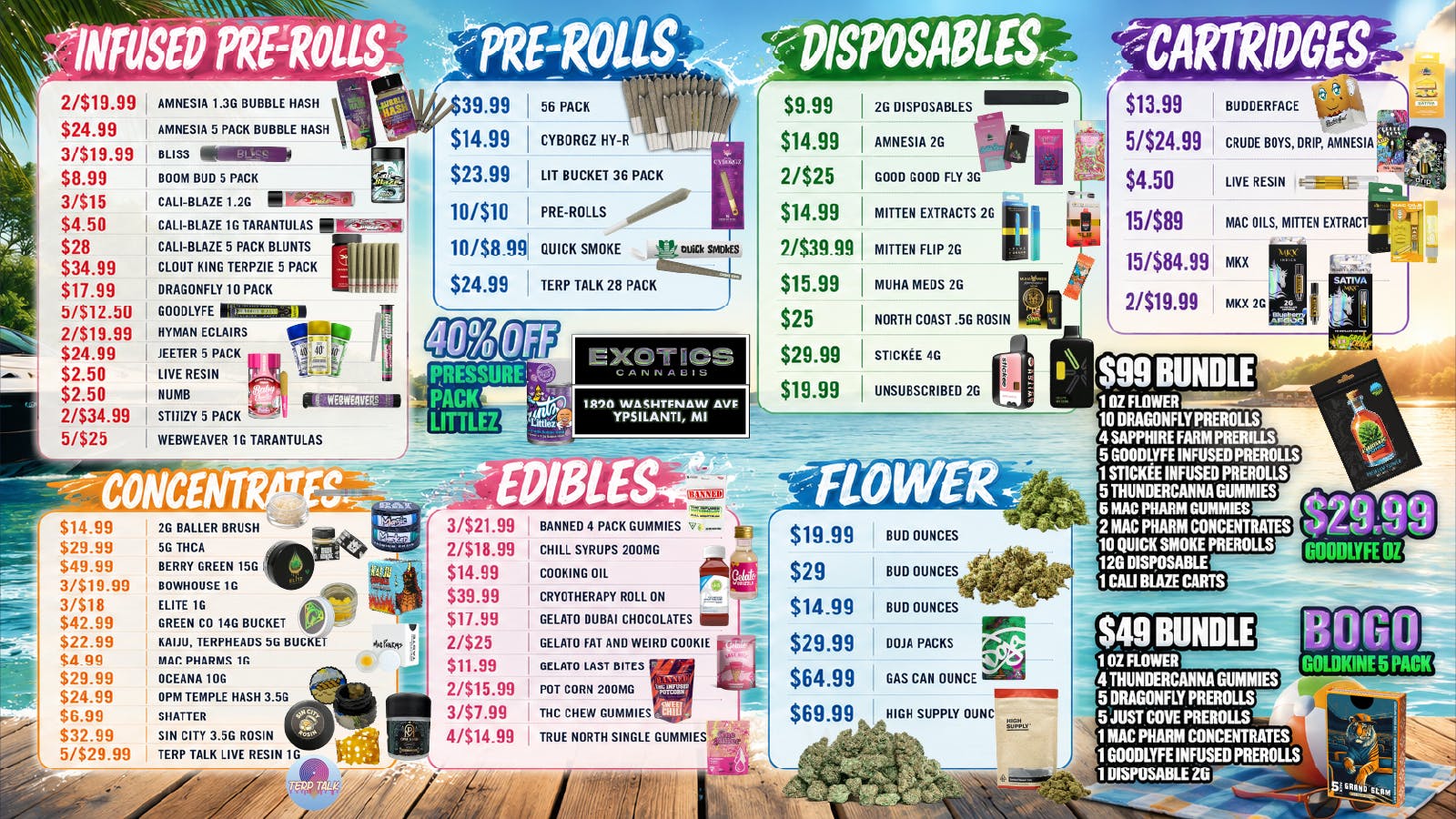 Exotics Cannabis - Ypsilanti $49 & $99 BUNDLE BAGS 🇺🇸 YPSI'S BEST PRICES