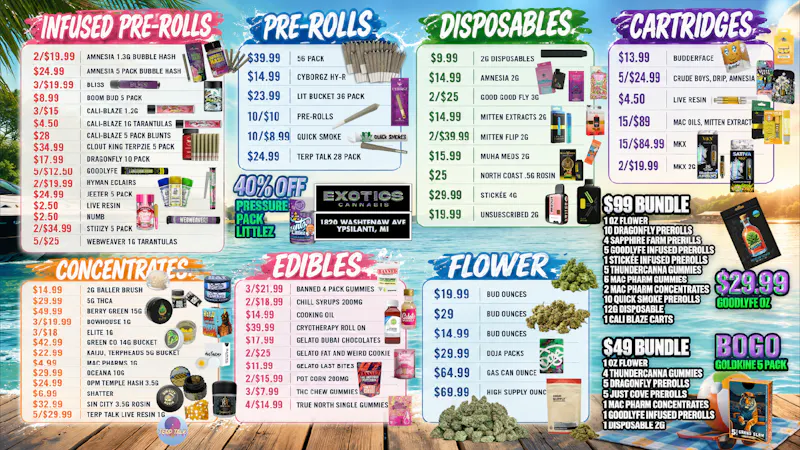 Exotics Cannabis - Ypsilanti $49 & $99 BUNDLE BAGS 🇺🇸 YPSI'S BEST PRICES