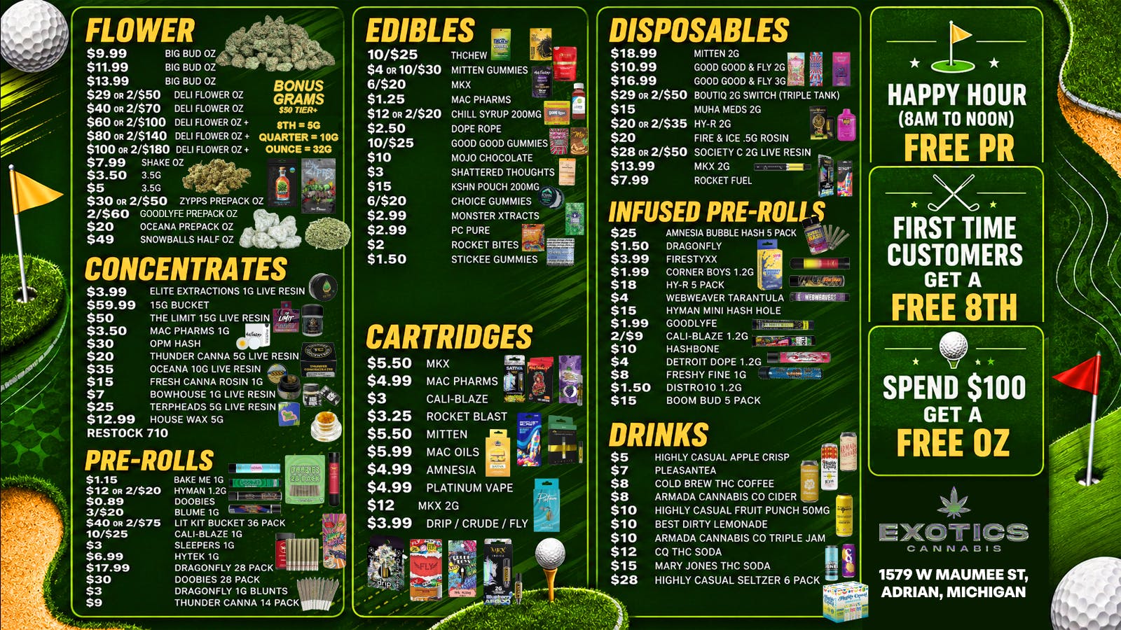 Exotics Cannabis - Adrian - NOW OPEN! 🔥Next Level Deals Only at Exotics - Adrian!🔥