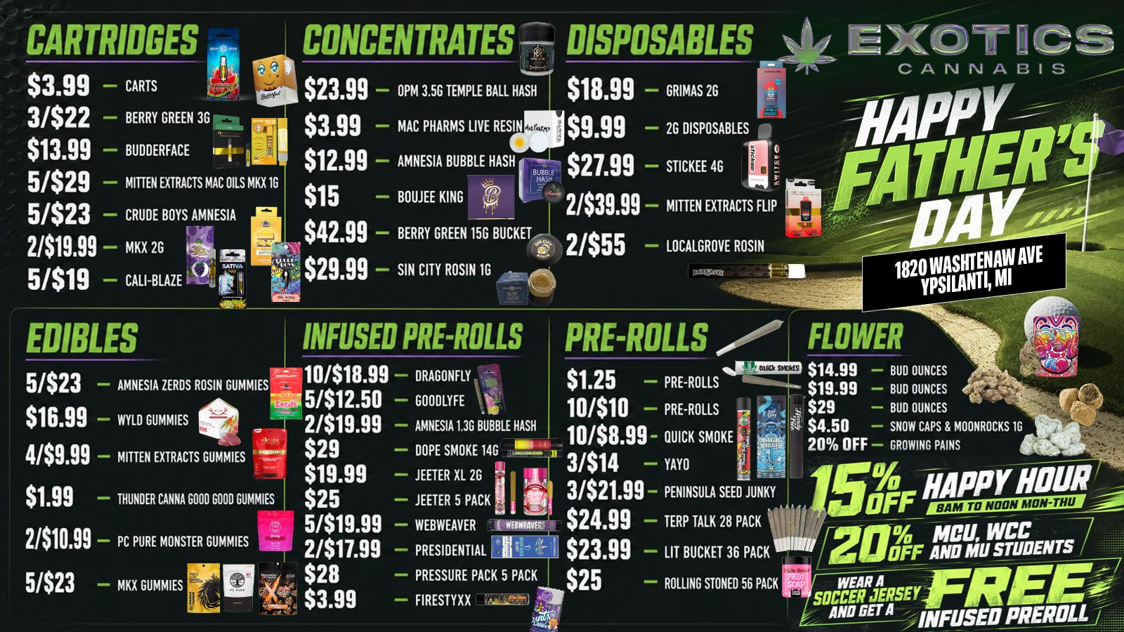 Exotics Cannabis - Ypsilanti DAD DESERVES HIS FLOWERS!