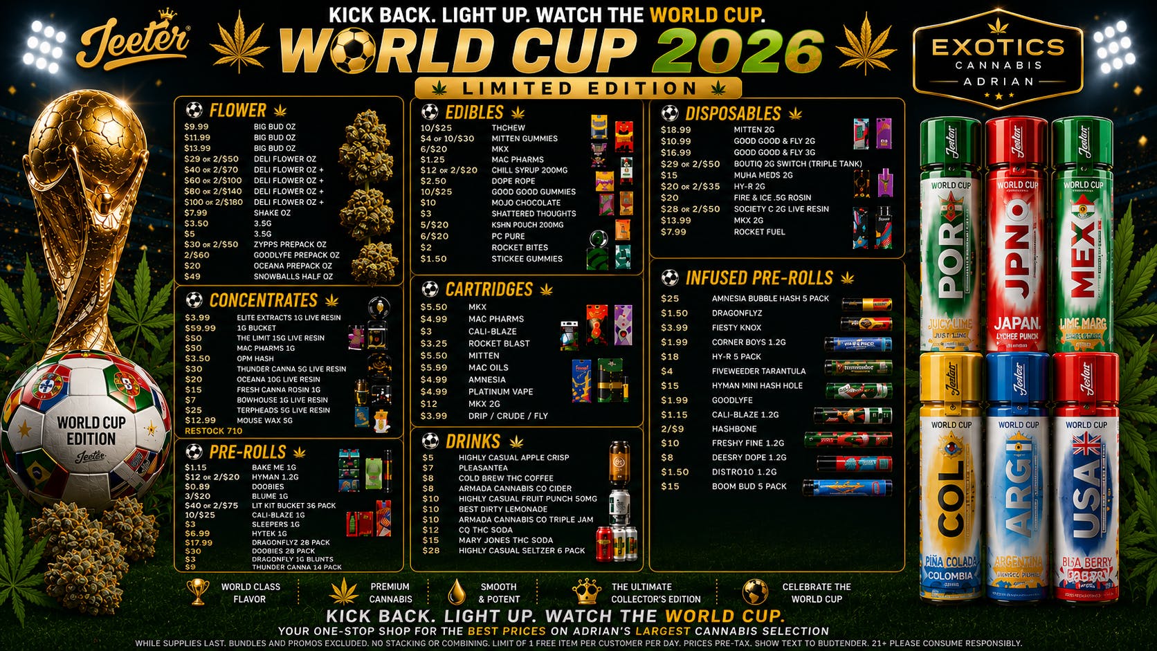 Exotics Cannabis - Adrian - NOW OPEN! 🤑Lowest Prices in MICHIGAN! 💸Free OZ spend $100