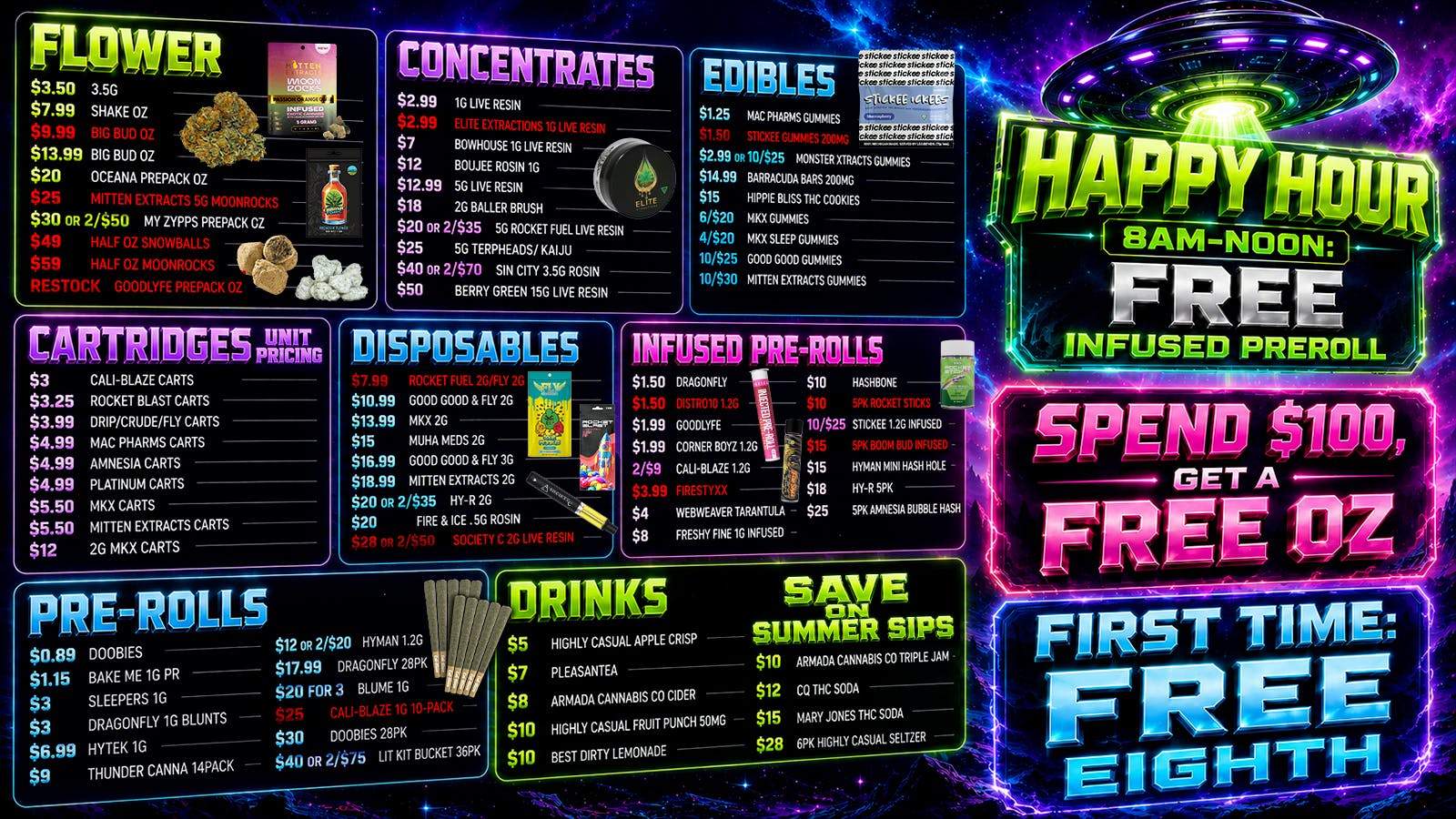 Exotics Cannabis - Adrian - NOW OPEN! Out Of This World Highs, Down To Earth Prices!