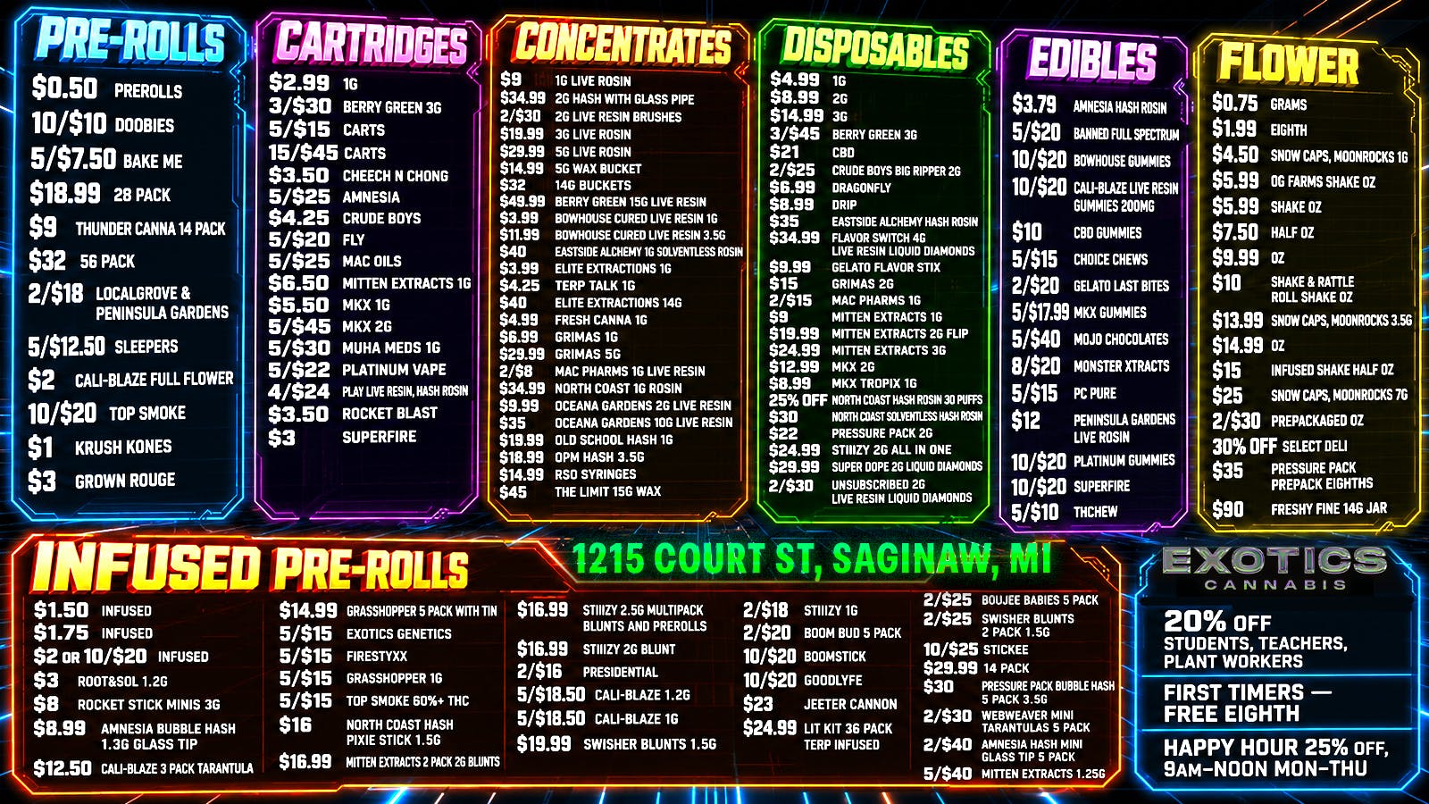 Exotics Cannabis - Saginaw NEW PRICE DROPS IN SAGINAW!