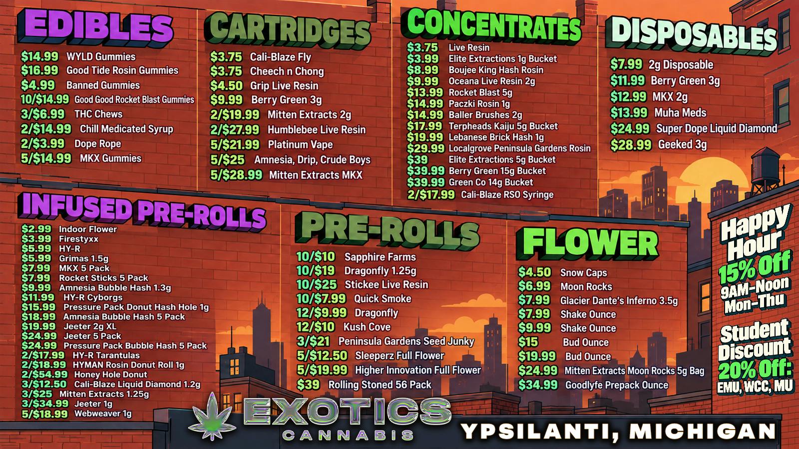 Exotics Cannabis - Ypsilanti YPSI'S BEST PICKS! 🏈