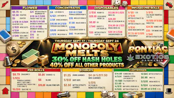 Exotics Cannabis - Pontiac NOW OPENED!! 🔥 MONOPOLY MELTS 40% OFF 🔥 $5 EIGHTHS 🔥 $1 G