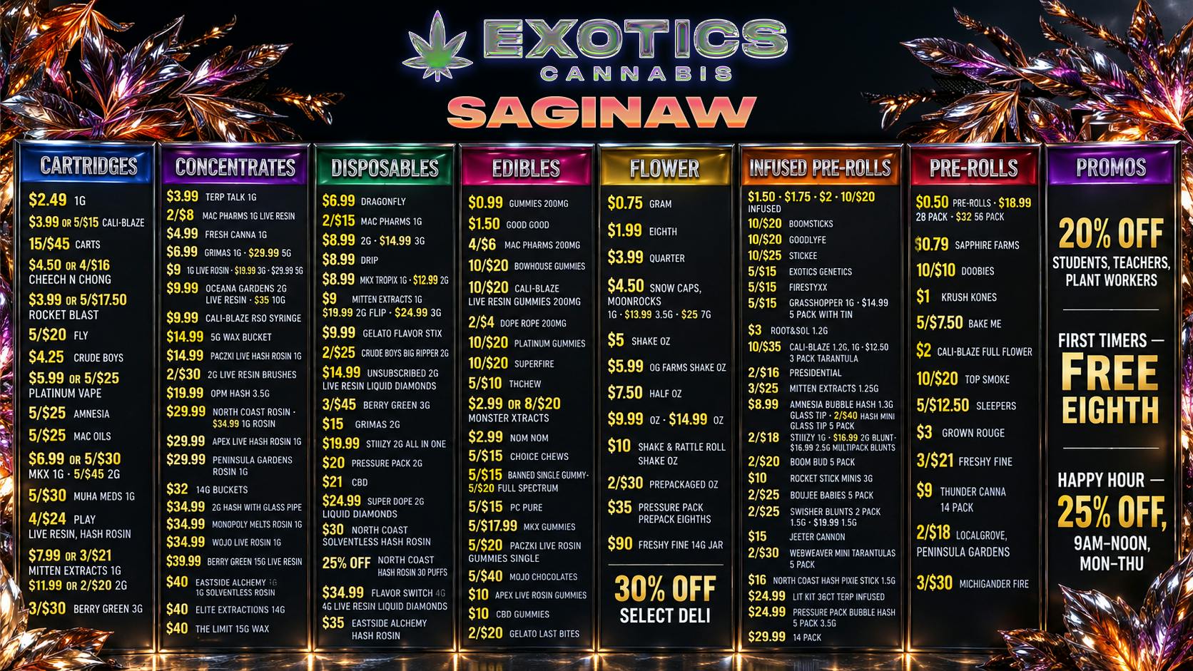 Exotics Cannabis - Saginaw BEST DEAL DROP IN SAGINAW 📦