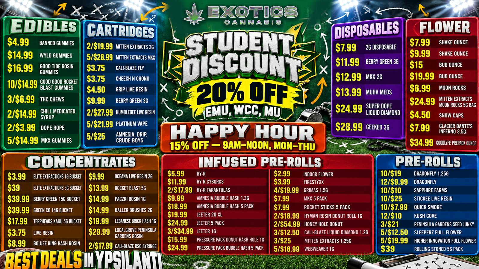 Exotics Cannabis - Ypsilanti NEW FALL DEALS! 📣🚨