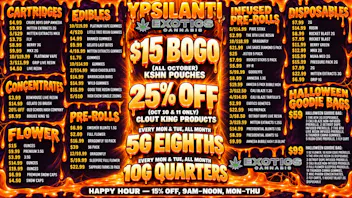 Exotics Cannabis - Ypsilanti 🎃👻 SPOOKY SAVINGS IN YPSILANTI 🦇🕸️💀