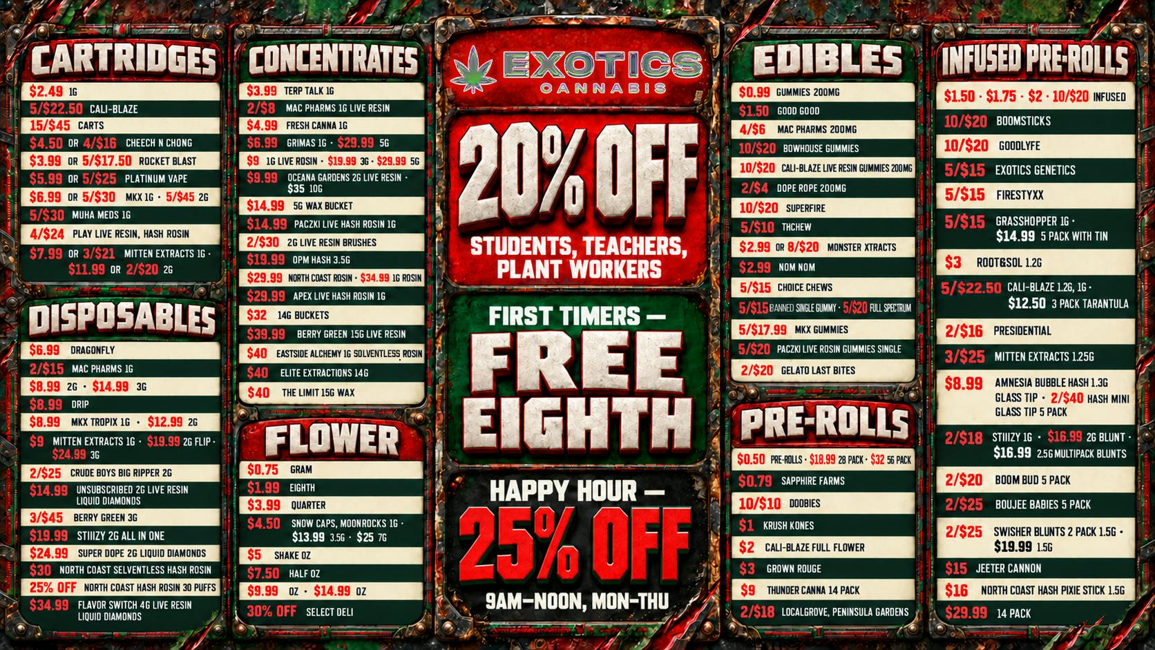 Exotics Cannabis - Saginaw SPOOKY SAVINGS IN SAGAINAW!