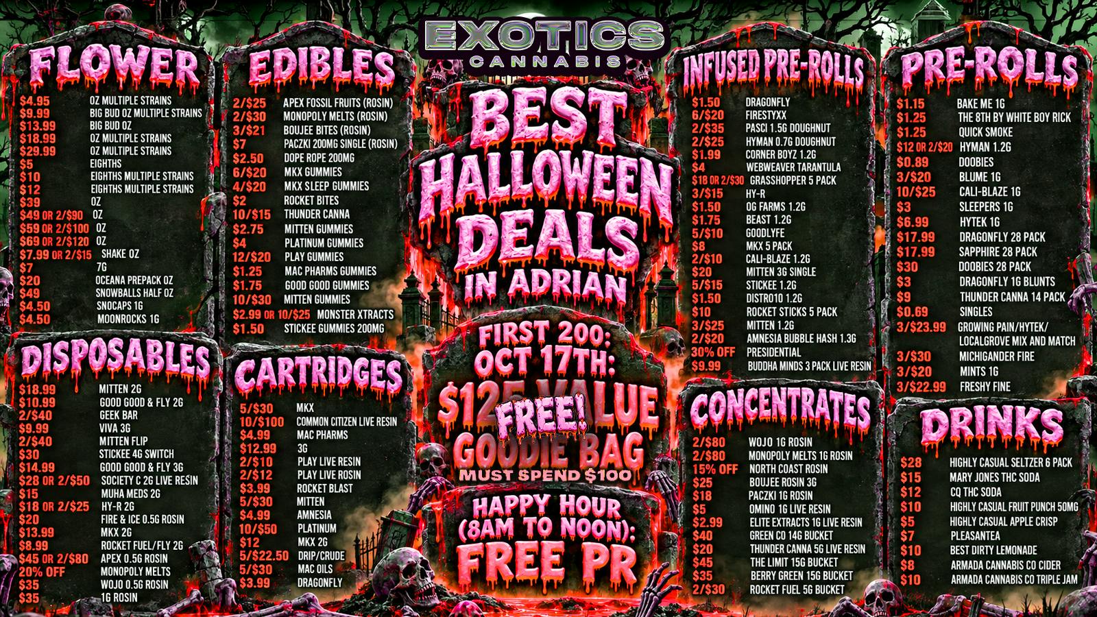 Exotics Cannabis - Adrian - NOW OPEN! SATURDAY OCTOBER 17th, FIRST 200 GIVEAWAY BAG!