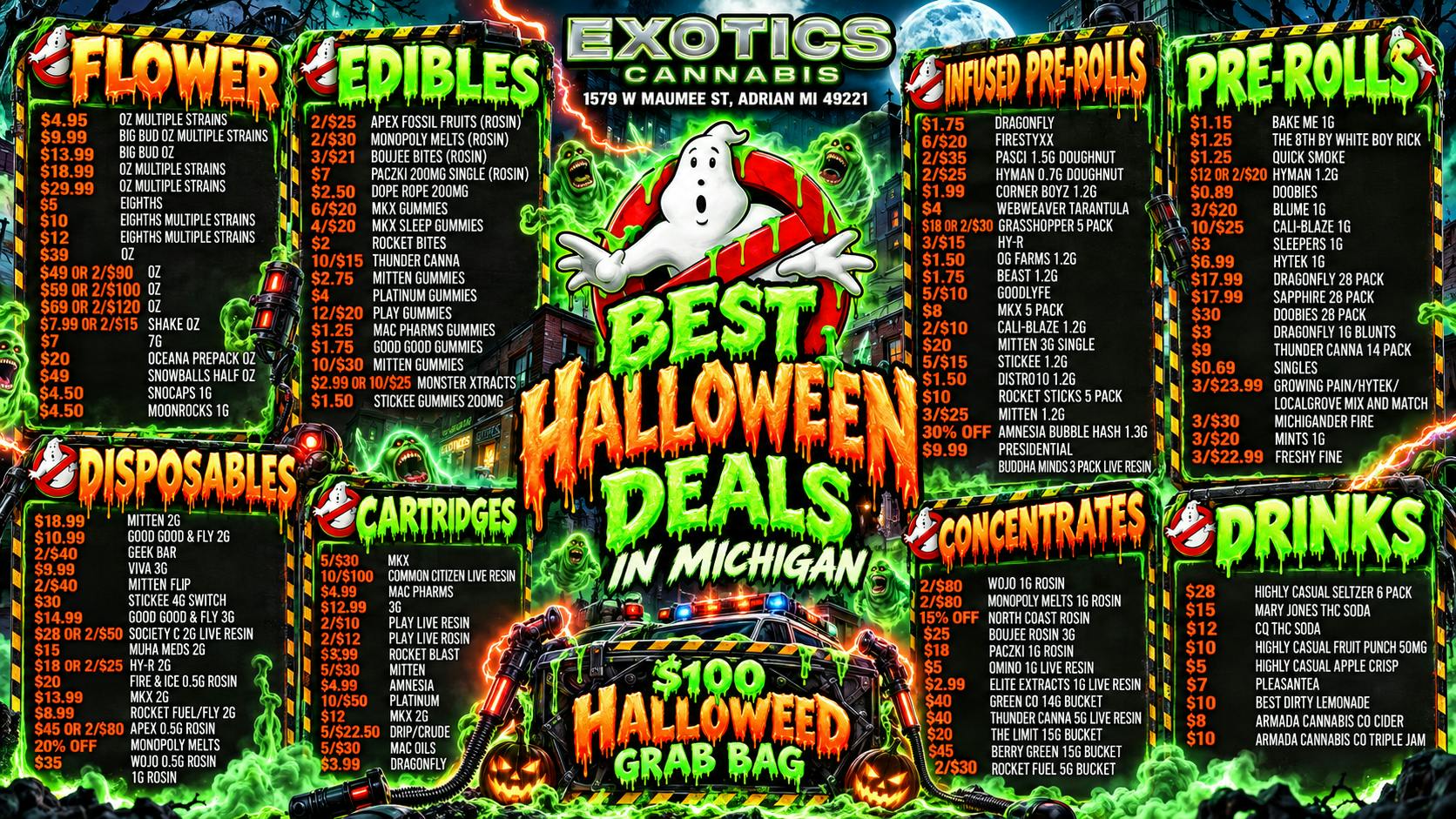 Exotics Cannabis - Adrian - NOW OPEN! Lowest Prices in MICHIGAN!