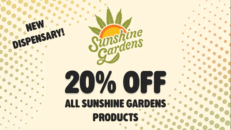 Sunshine Gardens 20% OFF all Sunshine Gardens Products