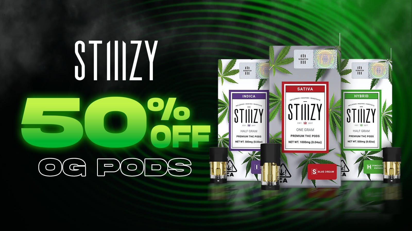 Leaf and Lion - Long Beach 50% Off STIIIZY Original Pods!
