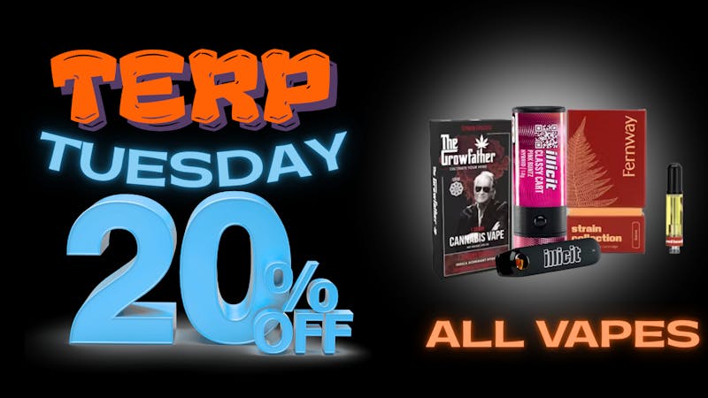 RushBudz Dispensary TERP TUESDAY 20%OFF