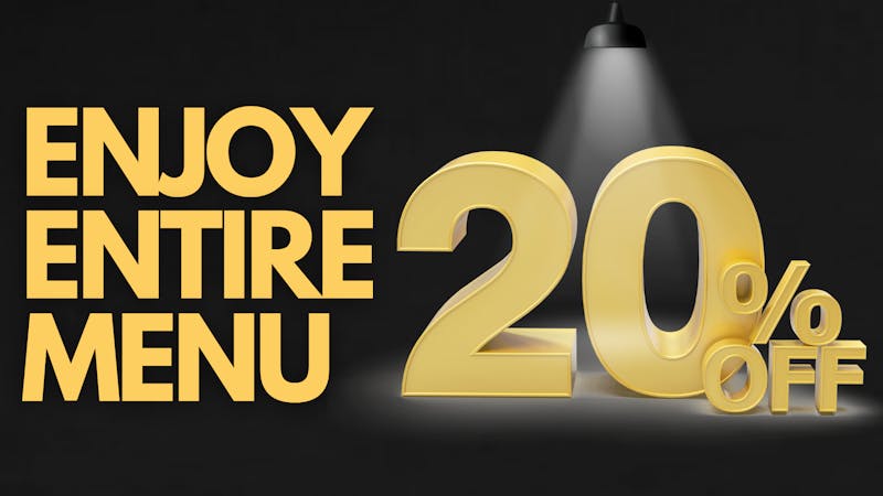 RushBudz Delivery ENJOY ENTIRE MENU 20% OFF