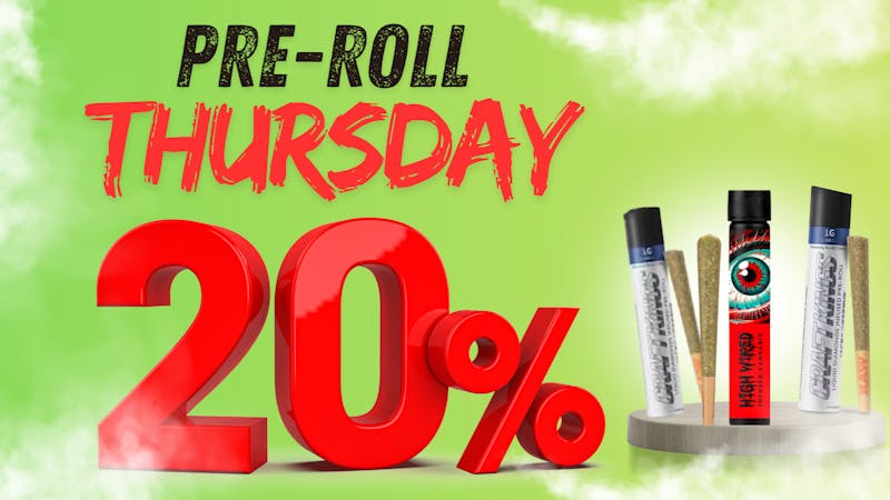 RushBudz Delivery PRE-ROLL THURSDAY 20% OFF