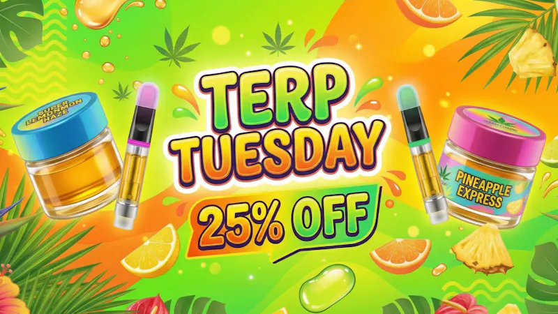RushBudz Dispensary Terp Tuesday 25% Off