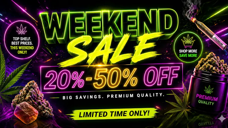 RushBudz Delivery WEEKEND SALE 20%-50% OFF