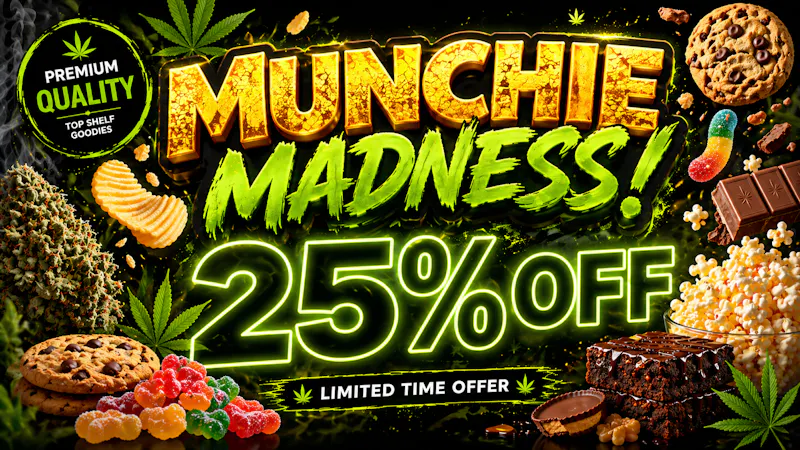 RushBudz Delivery MUNCHIE MONDAY 25% OFF