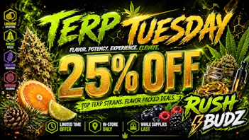 RushBudz Delivery Terp Tuesday Now 25%Off